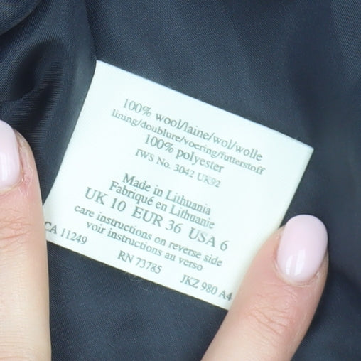 Laura Ashley Petite Black Wool Blazer - Women's Size 10