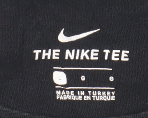 Nike Men's Black Large Sports T-Shirt with Logo