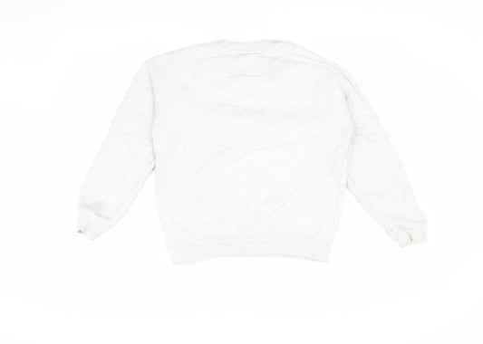 Crew Clothing Women White Pullover Sweatshirt Size 8