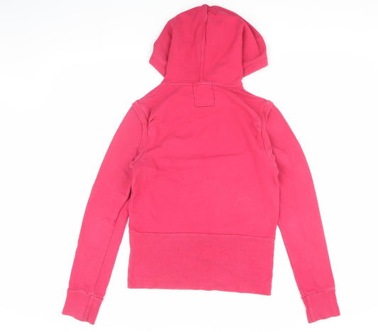 Gio Goi Women's Pink Logo Hoodie, Size S Pullover