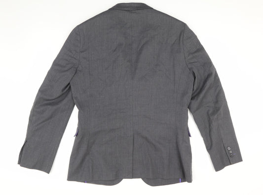 Ted Baker Men's Grey Blazer - Wool Blend, Size 40R