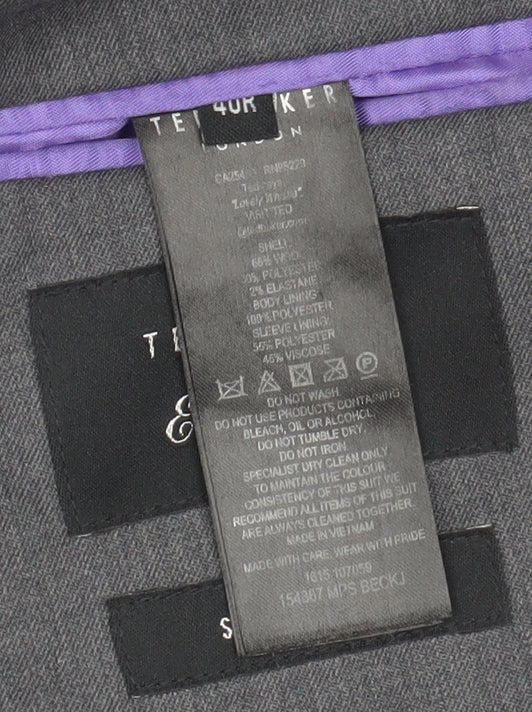 Ted Baker Men's Grey Blazer - Wool Blend, Size 40R