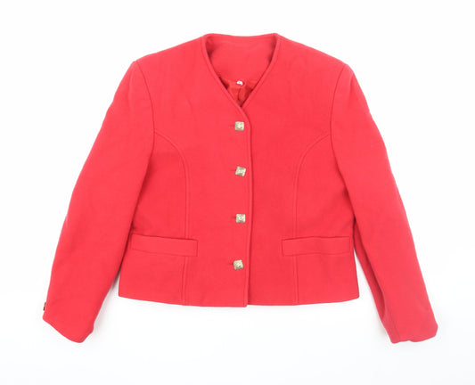 James Pringle Red Wool Blazer, Women's Size 16, Classic Look