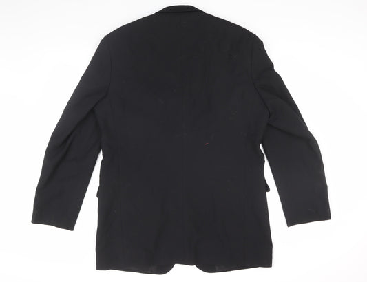 Marks and Spencer Men's Black Blazer, Size 42L, Classic