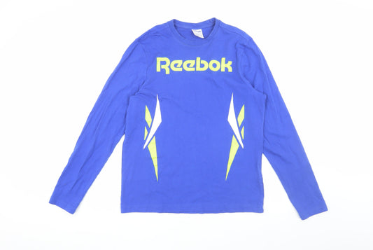Reebok Men’s Blue XS Graphic Long Sleeve T-Shirt