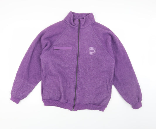 Puma Women's Purple Fleece Jacket, Size M, Casual Style