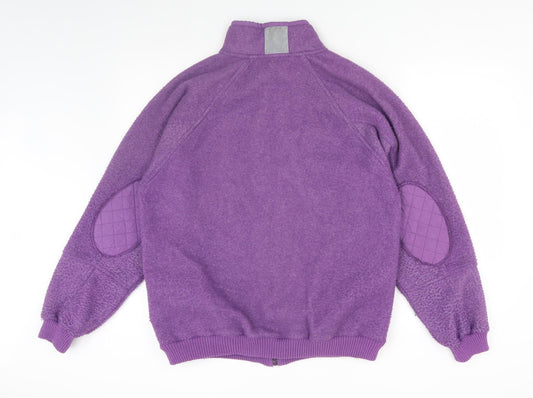 Puma Women's Purple Fleece Jacket, Size M, Casual Style
