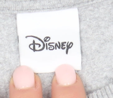 Disney Women's Grey M Pullover Christmas Sweatshirt