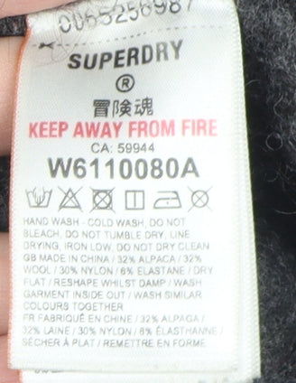 Superdry Women's Grey Alpaca Blend Jumper Size 10
