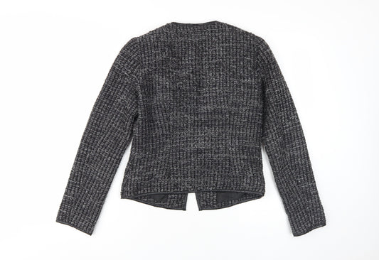 Laura Ashley Women’s Grey Tweed Button Jacket Size 10
