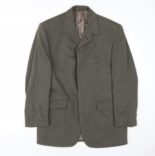 Jeff Banks Men's Green Blazer, Size 38S, Wool Mix