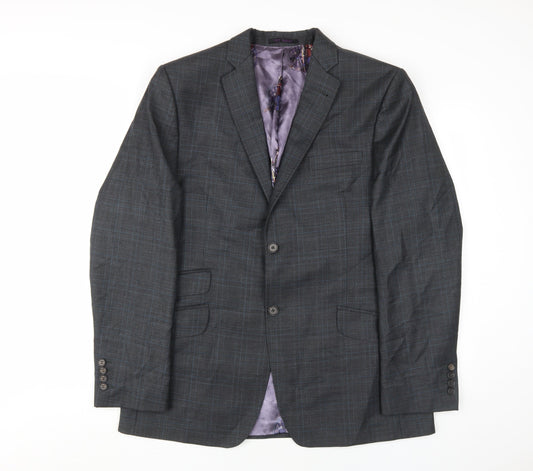 Ted Baker Men's Grey Check Blazer 42R