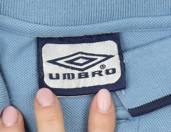 Umbro Men's Blue Polo Large Short Sleeve Casual