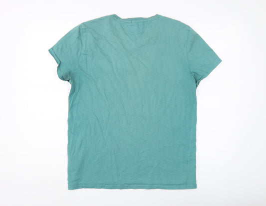 Tommy Jeans Men's Green M Cotton T-Shirt Regular Fit