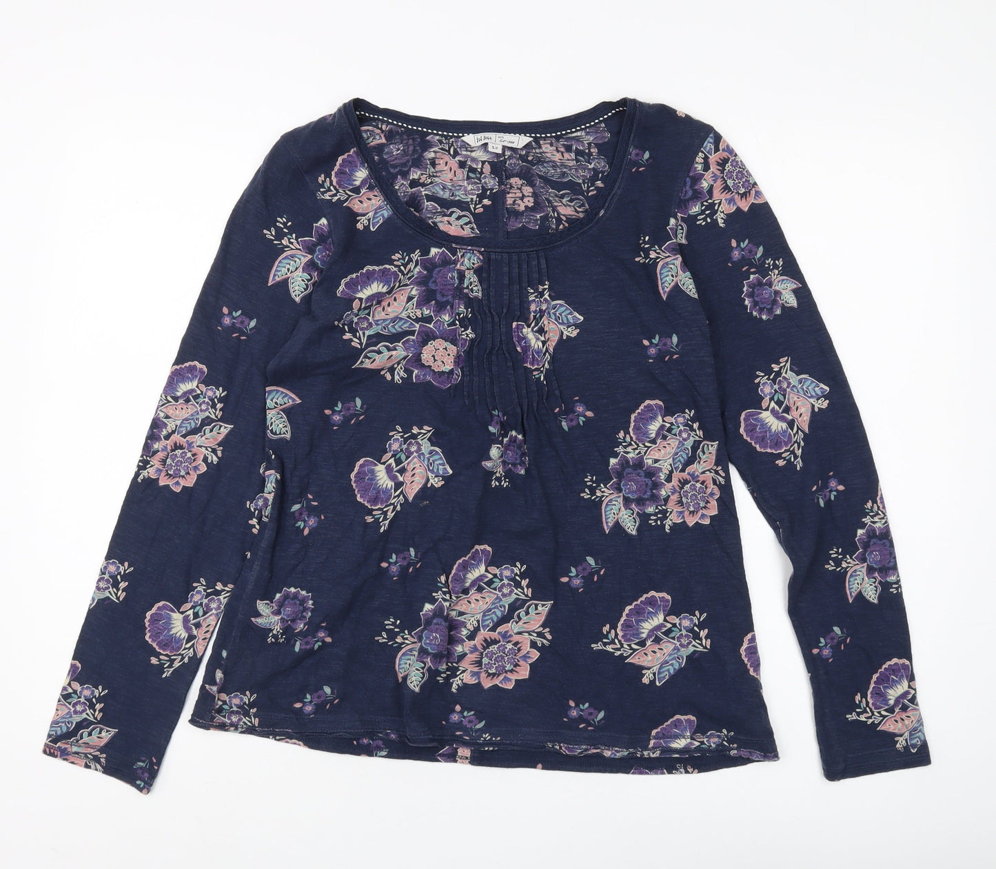 Fat Face Women's Blue Floral Long Sleeve T-Shirt Size 12