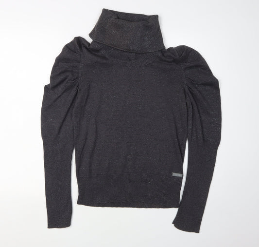 Firetrap Women's Black Roll Neck Jumper M