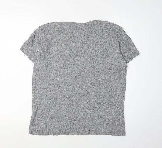 Champion Men's Grey Cotton T-Shirt