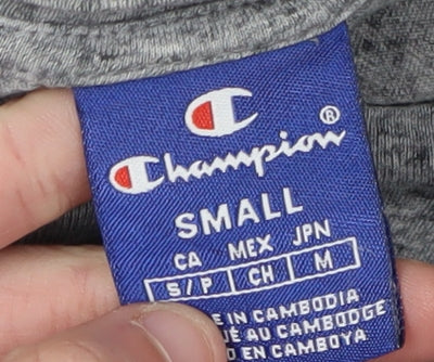 Champion Men's Grey Cotton T-Shirt