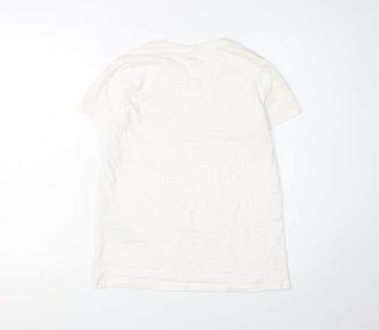 Levi's Women's White T-Shirt, Size S, Crew Neck, Casual
