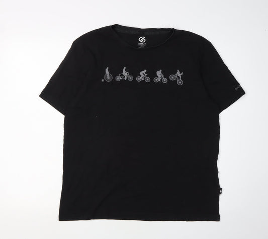 Mens UK Size L Dare 2B Black Cotton T-Shirt