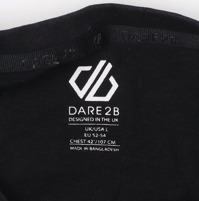 Dare 2b Men's Black L Short Sleeve Cotton T-Shirt