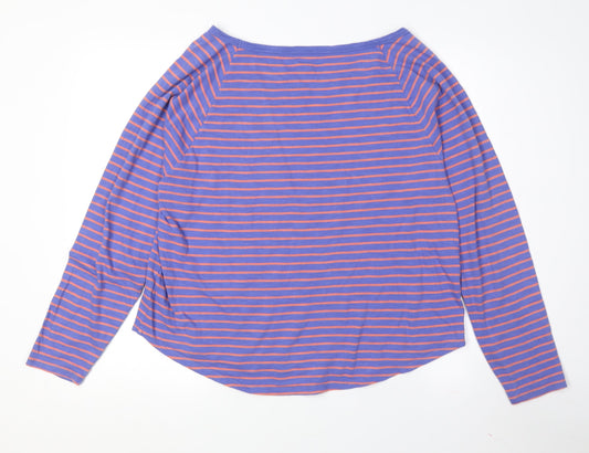 GAP Women’s Purple Striped Boat Neck T-Shirt