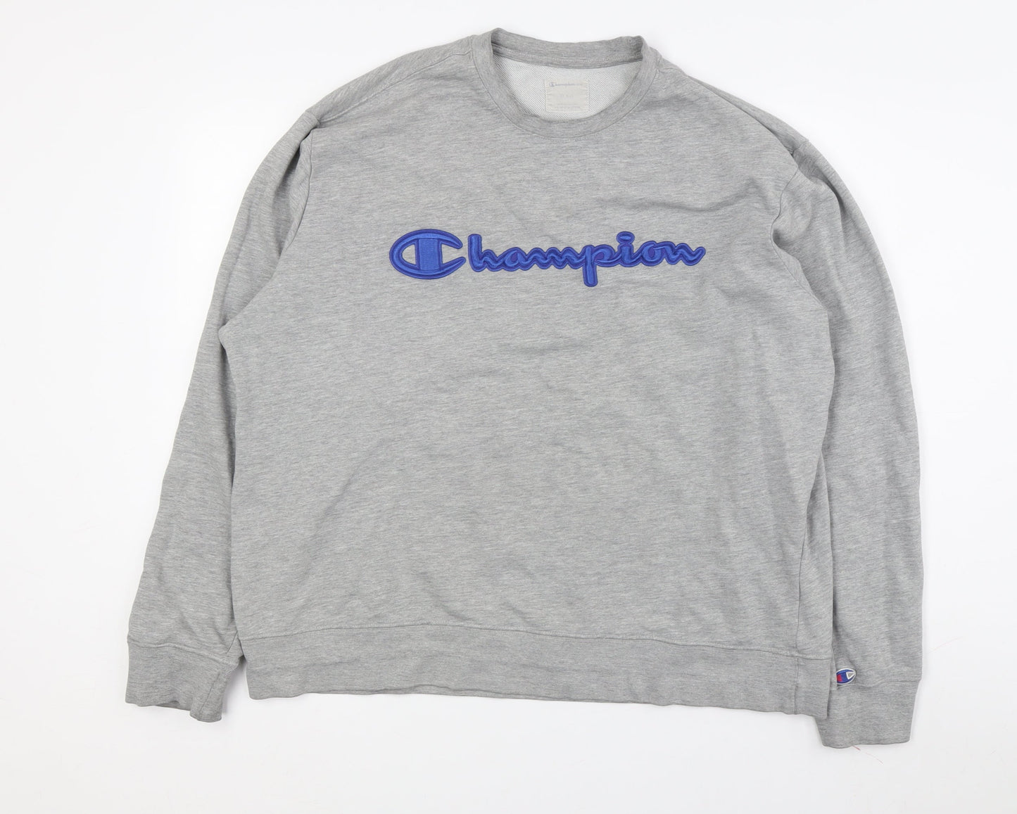 Champion Men's Grey Logo Pullover Sweatshirt XL