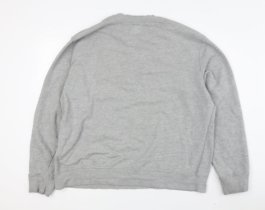 Champion Men's Grey Logo Pullover Sweatshirt XL