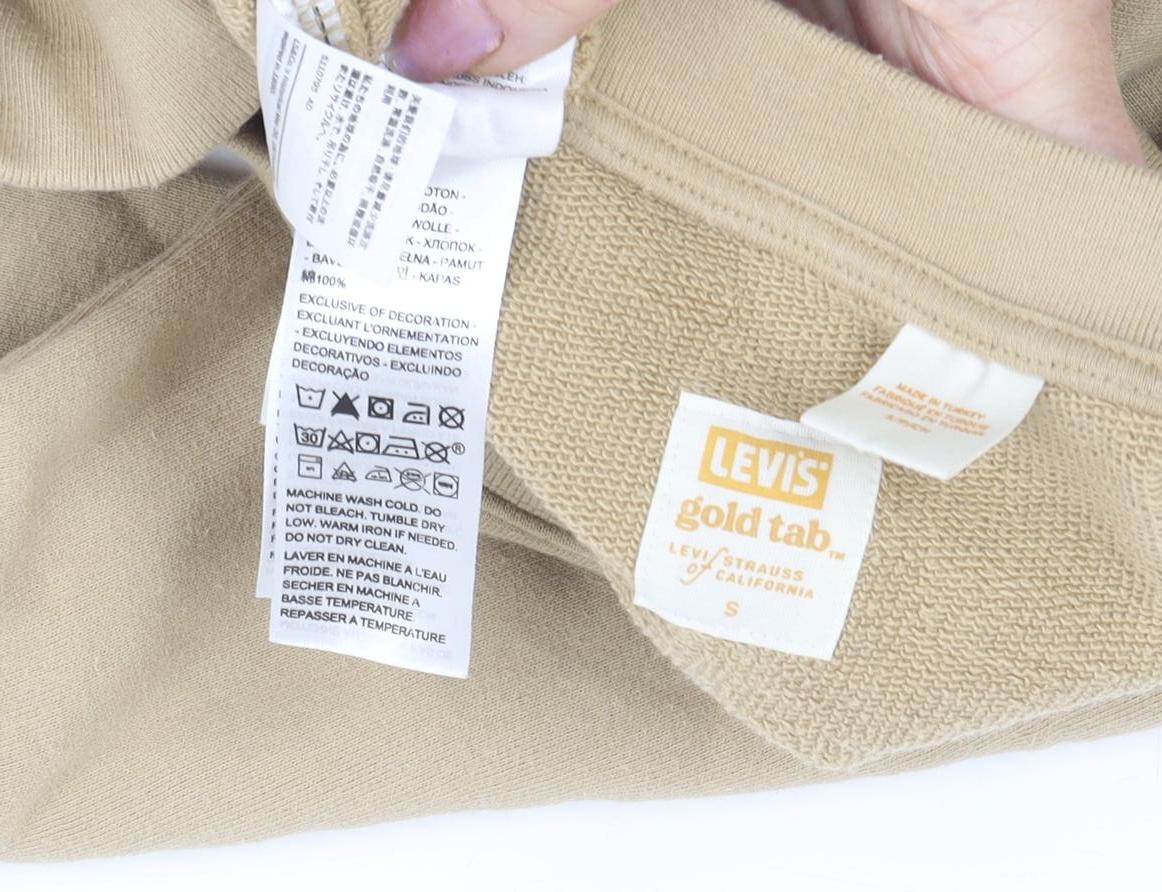 Mens UK S Regular Levi's Beige Pullover Sweatshirt