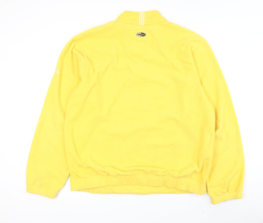 Adidas Men's Yellow 1/4 Zip Sweatshirt, Size L