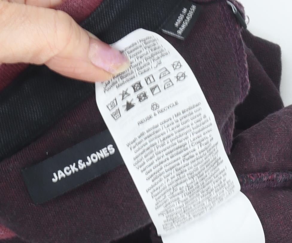 Jack & Jones Men's Red Polo, Medium, Short Sleeve, Cotton