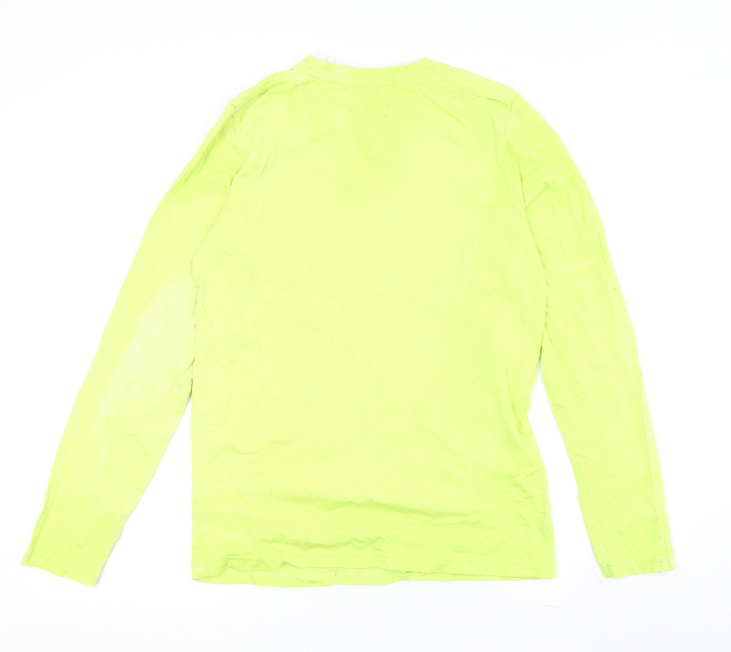 Jack & Jones Men's Green Logo Long Sleeve T-Shirt S