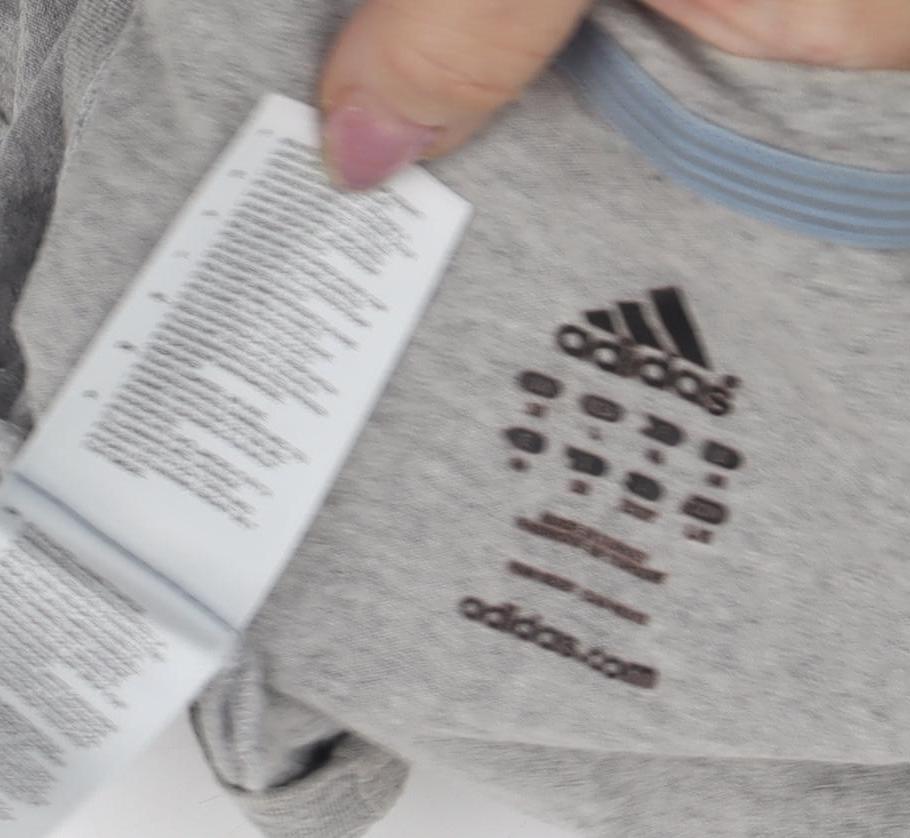 Adidas Women's Grey V-Neck T-Shirt Medium Athletic