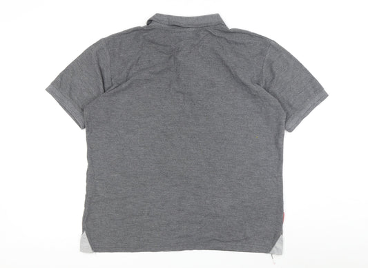 Slazenger Men's Grey Polo Shirt Regular Fit Size L