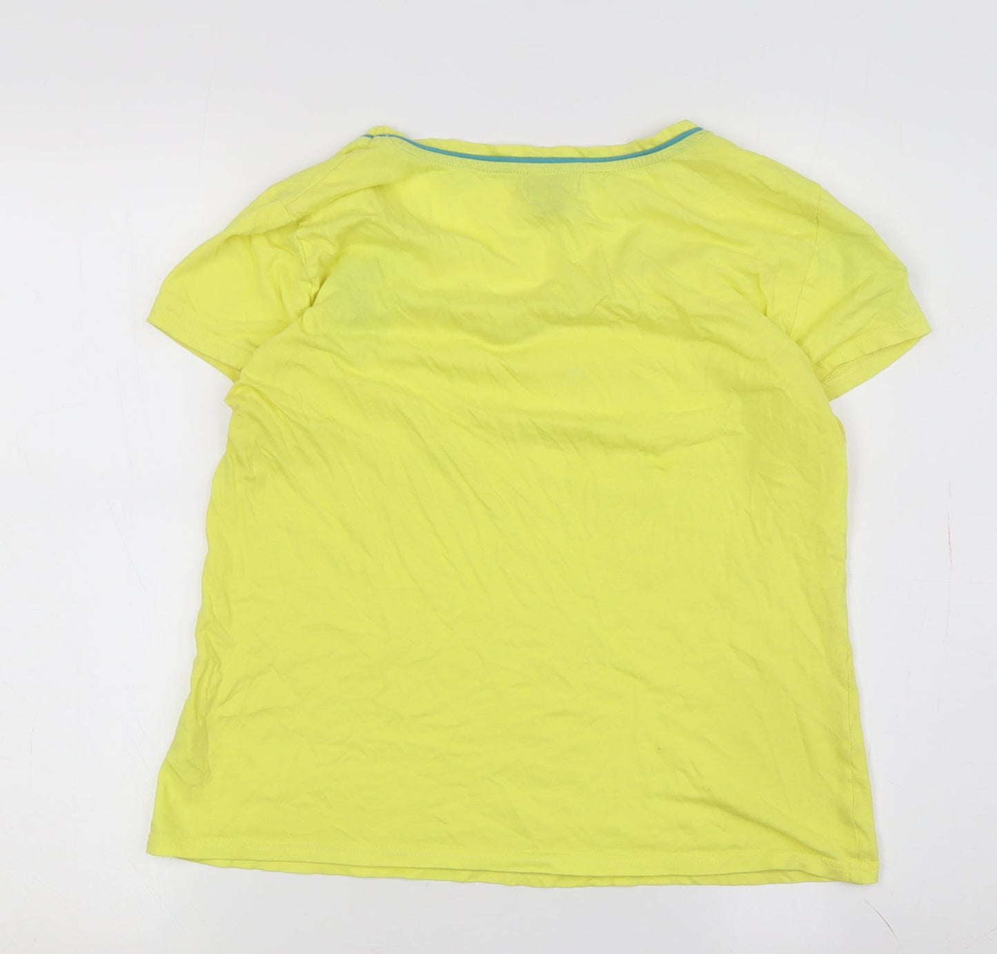 U.S. Polo Assn. Women's Yellow V-Neck T-Shirt M