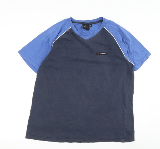 Dunlop Men's M Blue V-Neck T-Shirt