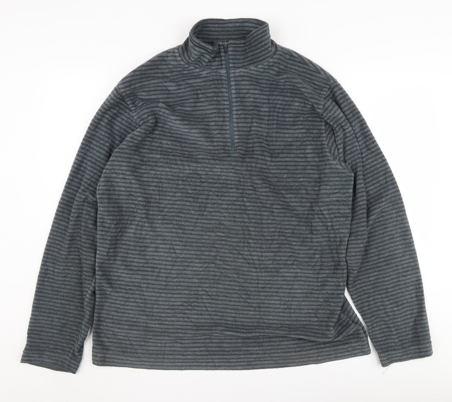 Craghoppers Men's Grey Striped 1/2 Zip Sweatshirt XL