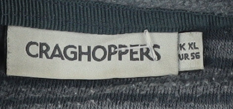 Craghoppers Men's Grey Striped 1/2 Zip Sweatshirt XL