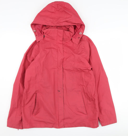 Peter Storm Women's Red Hooded Rain Coat Size 12