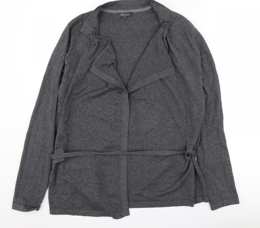 Alexon Women's Grey Cardigan, M, Collared, Belted