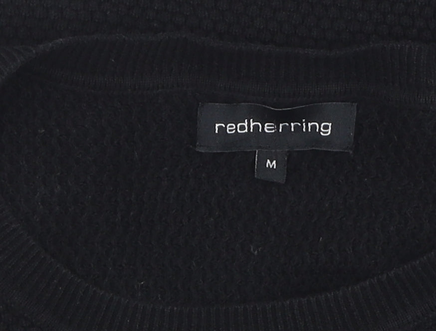 Brand and care label for Red Herring Men's Medium Black jumper