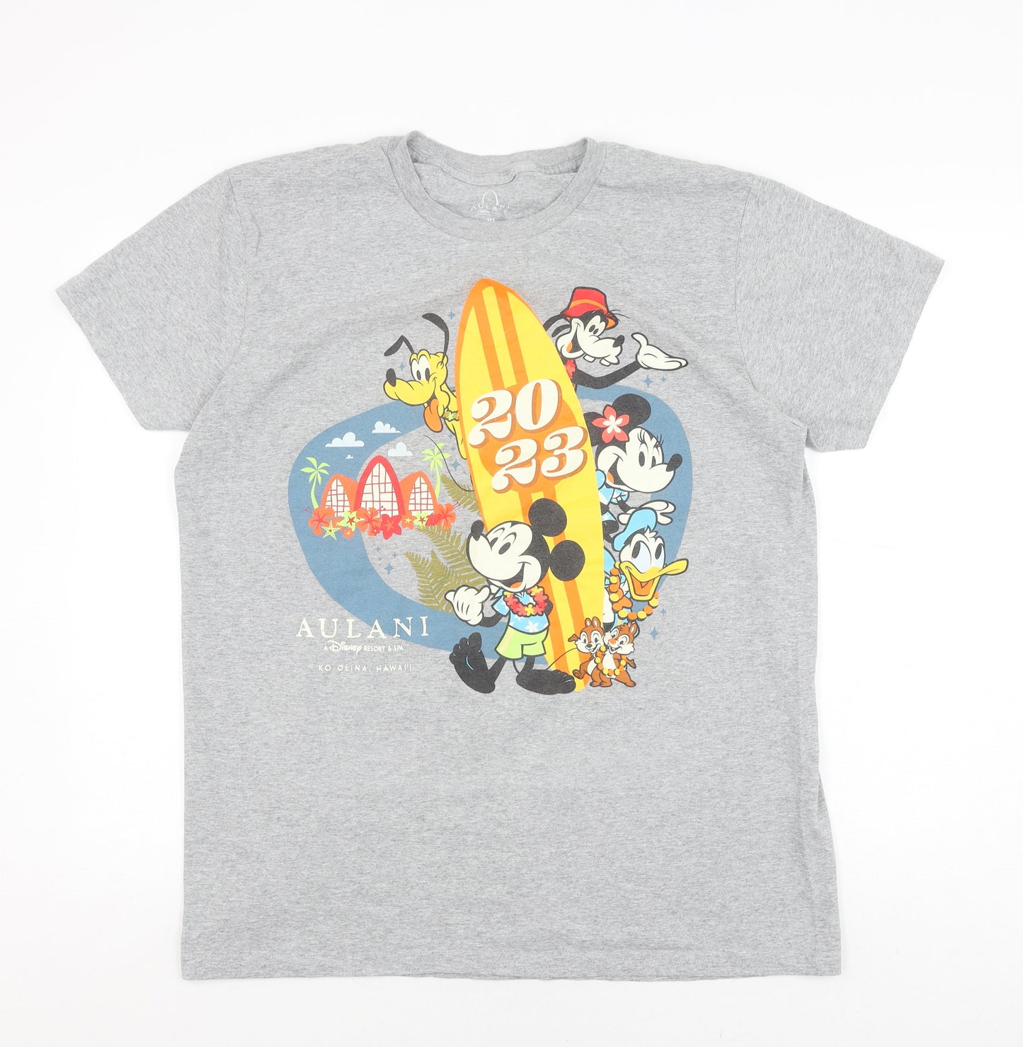 Disney Men's XL Grey Cartoon Graphic T-Shirt