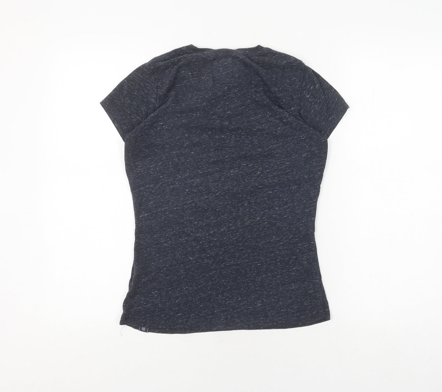 Superdry Women's Blue Sequin Tee, S, Casual, Cotton Blend