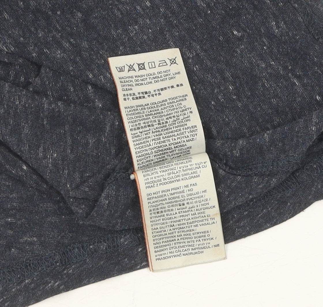 Superdry Women's Blue Sequin Tee, S, Casual, Cotton Blend