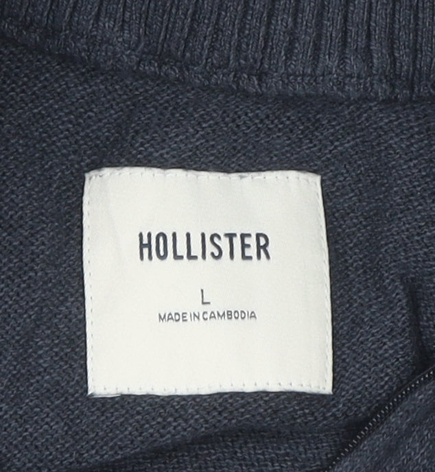 Hollister Men's Black Pullover Sweatshirt L