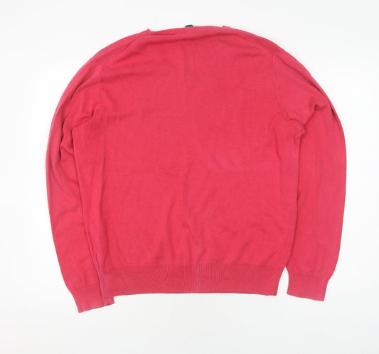 Polo Ralph Lauren Red V-Neck Men’s Cotton Pullover L