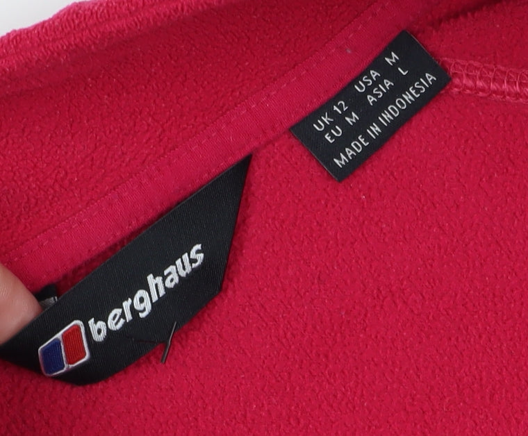 Berghaus Women's Red Mock Neck Fleece Sweatshirt M