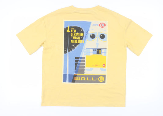 Disney Pixar Unisex Yellow Wall-E T-Shirt M Retro