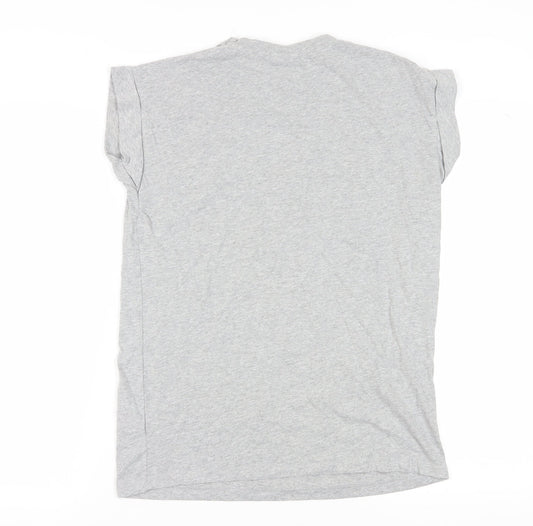 Disney Women's Grey T-Shirt Size 10 Casual Crew Neck