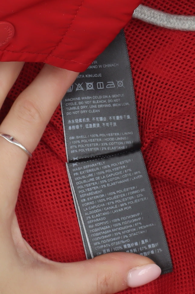 Superdry Men's Red Windbreaker Jacket M - Hooded, Lightweight